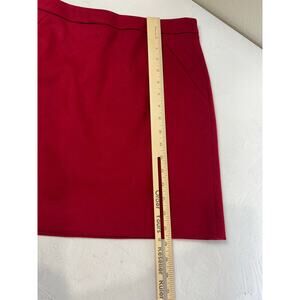 Judith & Charles‎ Red Wool Blend Skirt 8 Lined Pencil Career Capsule Classic